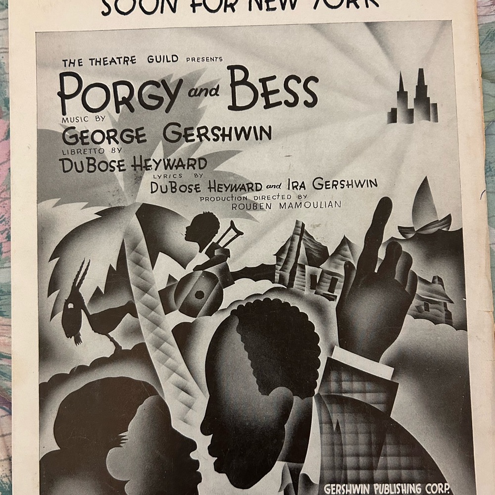 Signed by Ira Gershwin sheet music from Porgy & Bess. Signature authenticated.